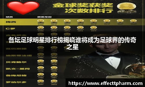 各坛足球明星排行榜揭晓谁将成为足球界的传奇之星